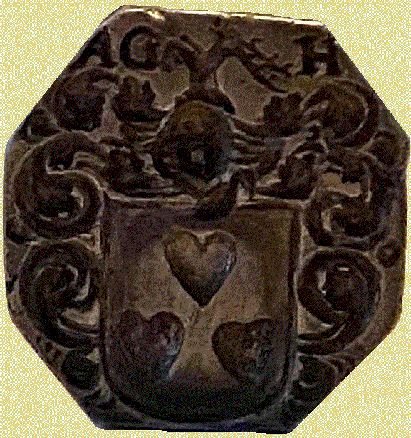 Wapenschild stempel gespiegeld